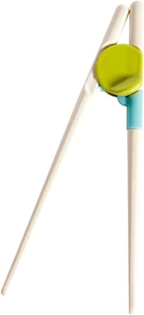 Chopsticks 1 PCS Learning Chopsticks， Cute Beginner Practical Easy Fun Helper Chopstick(Green)