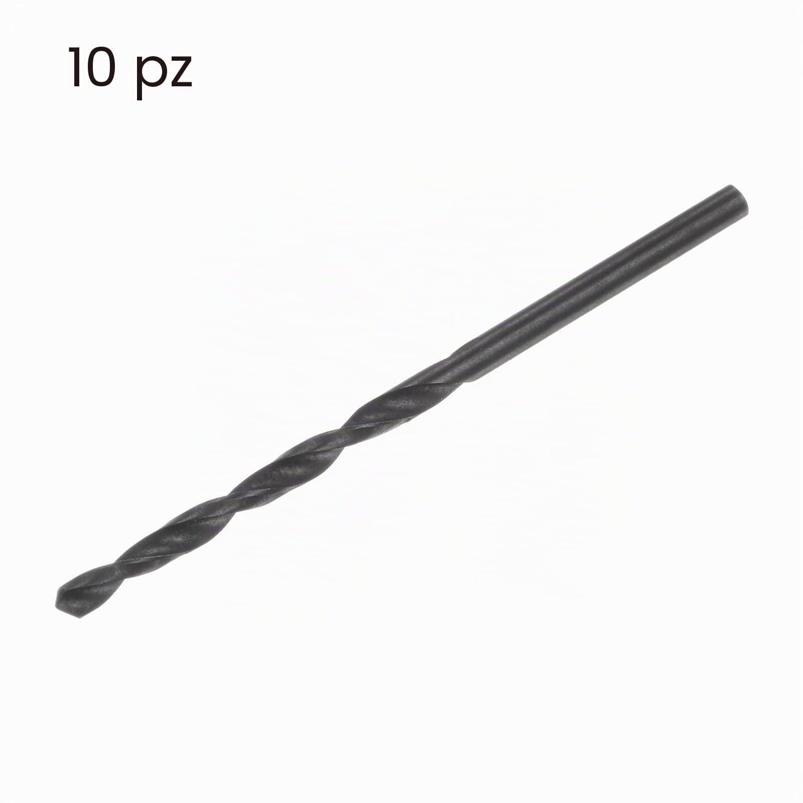 QUARKZMAN 10pz Punte da Trapano Jobber 2,8mm (7/64") in Acciaio ad Alta Velocità Rivestito in Nitruro (HSS) 4241 per Acciaio Inossidabile Rame Lega Alluminio Metallo Legno Plastica, Nero