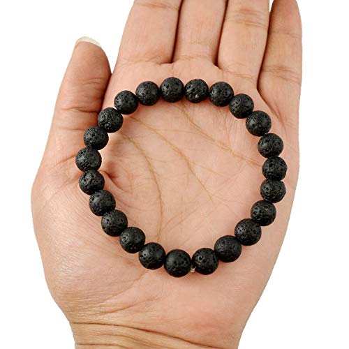 Image of Reiki Crystal Products Certified Natural Crystal Stone 8 mm Round Beads Bracelet for Men and Women | Reiki Charged Gemstone Bracelet | Multiple Stone Variants Available