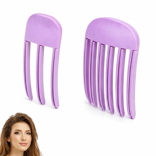 Hair Volume Clip 2 Pack for Fluffy Hairstyles, No-Crease Hair Volumizing Clip Comb, Root Lifting Volume Booster Tool for Full, High Crown Look, Ideal for Blow-Dry Styling for Men & Women