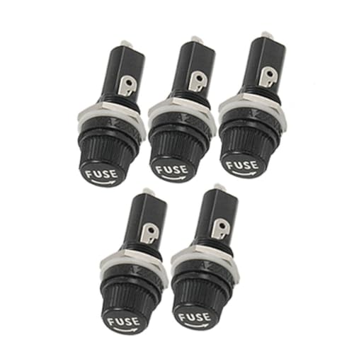 Tool Part for 5 Pcs AC 125V 15A 6 x 30mm Panel Mount Fuse Holder