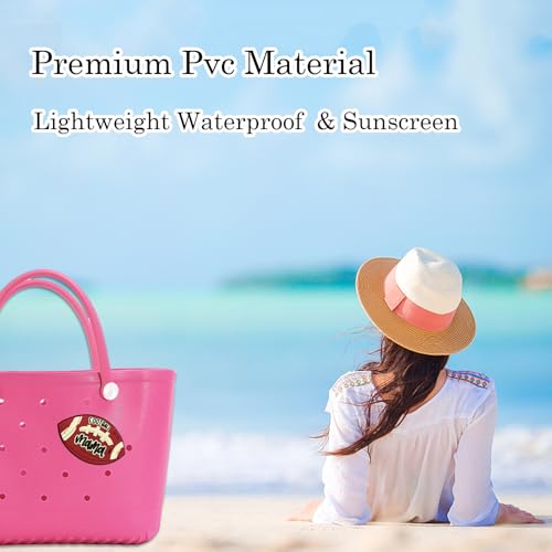 Sports Charms for Bogg Bag Rugby,Football Decoration Accessories Charm for Bogg Bags Original All Models, Bag Charms Compatible with Simply Southern Totes,Insert Decorative for Handbag Beach Tote Bag3