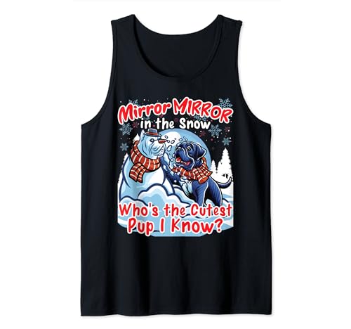 Muñeco de nieve navideño Cane Corso Dog Winter Snow Camiseta sin Mangas