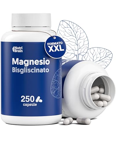 Magnesio Bisglicinato 2.000mg - Dose XXL (250 Capsule) | Forma Chelata: Sonno Ristoratore, Energia, Supporto Osseo e Muscolare, Concentrazione | Alta Biodisponibilità, Senza Effetti Lassativi