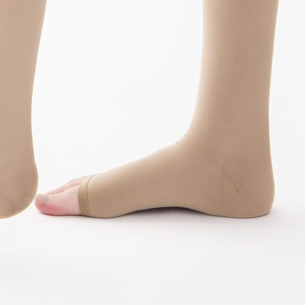 Dott. Piazza Autoreggenti Terapeutiche in Microfibra Soft - Classe I di Compressione - CL1- K1- Punta Aperta - Beige