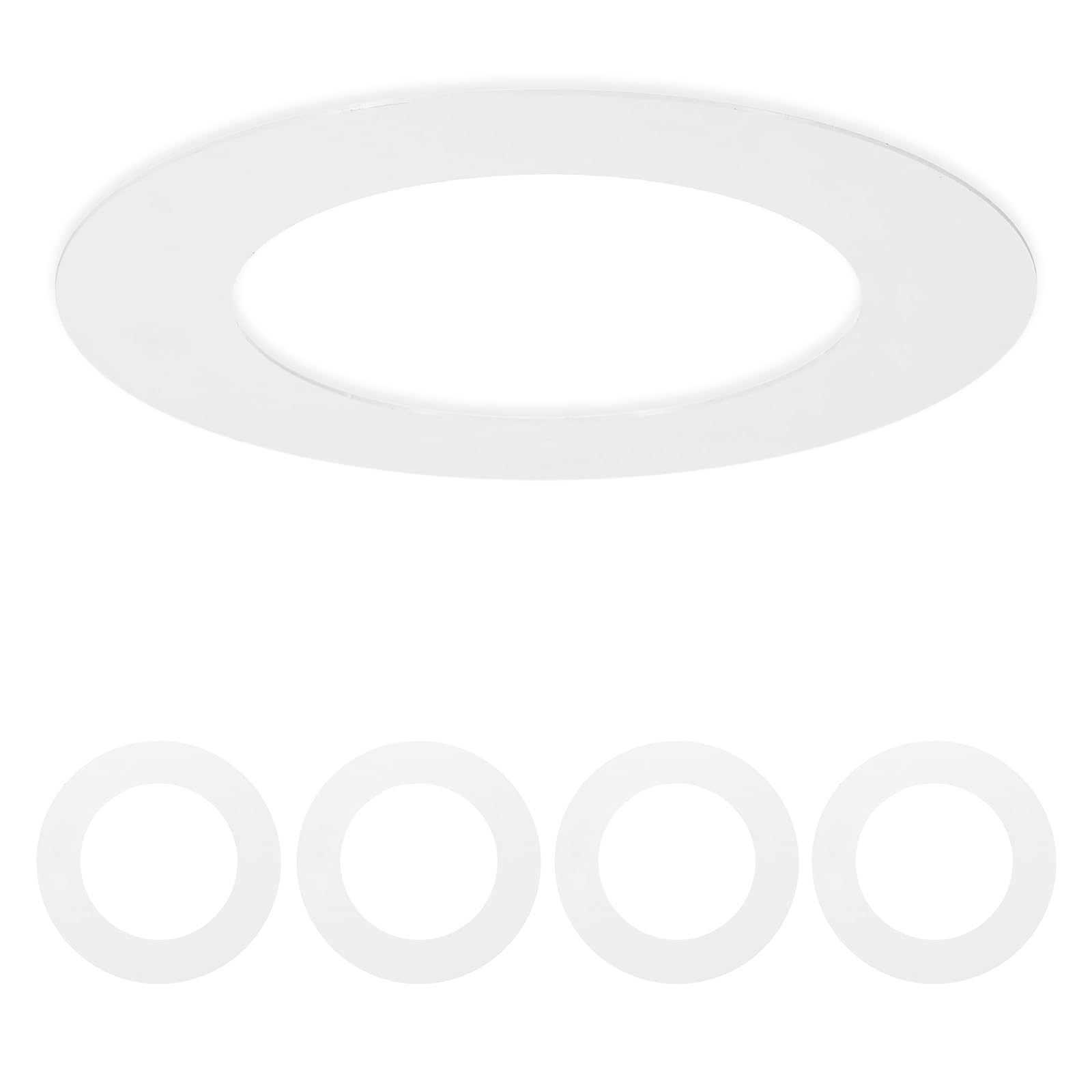 VIAPUICE Ceiling Medallion 170mm OD 109mm ID Light Goof Ring 5Pcs White