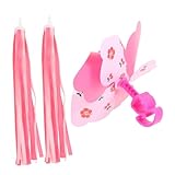 Alipis Fahrrad Windmühlen deko Bunte Fahrrad Lenker Windrad Ornament mit Stoffbändern Einfache Montage Langlebiges Kunststoff Material für Bikes Scooter