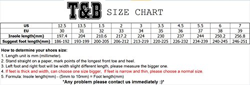 T&B Youth Soccer Cleats Light Weight Soccer Cleat Shoes Football Boots Kids Sky Blue Black 75523-TL-39-7.0US - Thumbnail 6