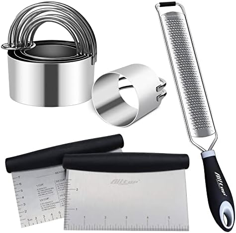 Hand-held Stainless Steel Lemon Zester & Bench Scraper & Biscuit Cutter image 2