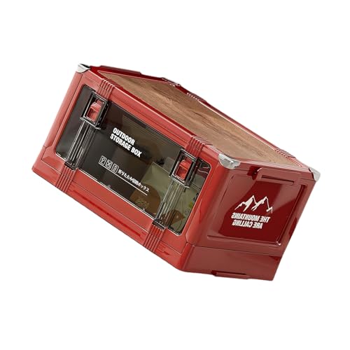 Boîte de camping robuste polypropylène PET - Rangement pliable bois
