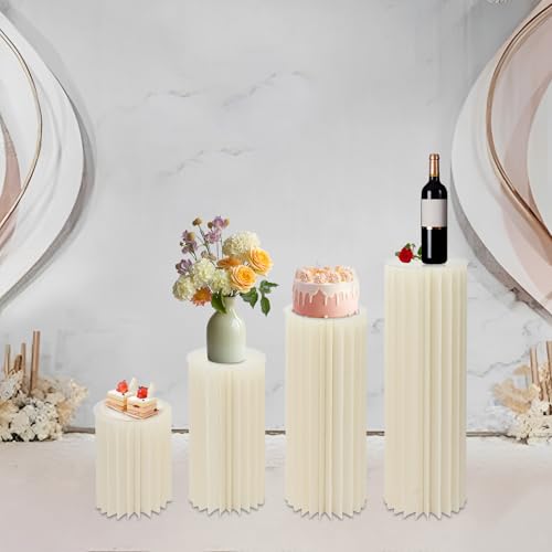 Colonne décorative pliable blanche pour optimiser l'espace de stockage de fête - 6