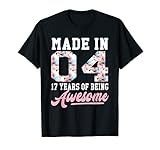 17 Year Old Girls Teens Gift For 17th Birthday Born in 2004 T-Shirt