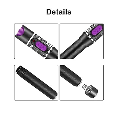2-Pack Fiber Tester 30Km Fiber Fault Detector with 9/125 SM FC-LC Adapter (Purple)