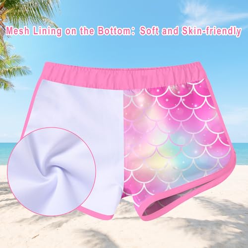 Image of Vogseek Girls Rash Guard Two Pieces Swimsuit Long Sleeve Bathing Suit for 3-10 Years