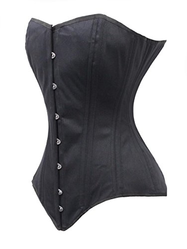 luvsecretlingerie Heavy Duty 26 Double Steel Boned Waist Training Cotton Longline Overbust Tight Shaper Corset2