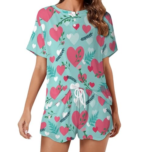 Pyjama femme Amour Rose l'essence de la douceur pour vos nuits d'été