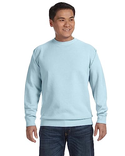 Comfort Colors Mens Classic Sweatshirt, Glacier Blue, Large US