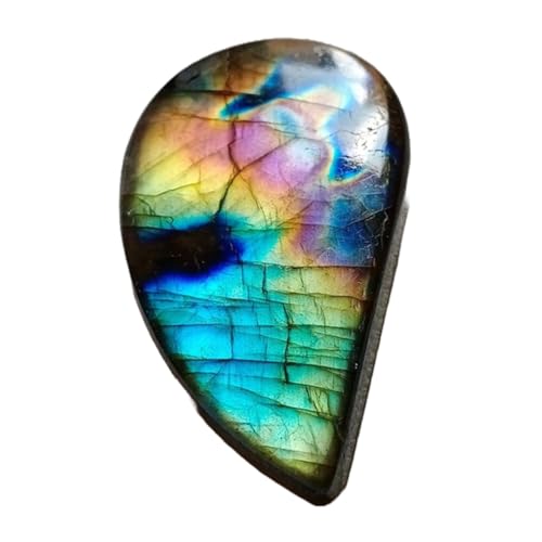 Cabochon labradorite naturelle 46x27x7mm pierre gemme bague collier