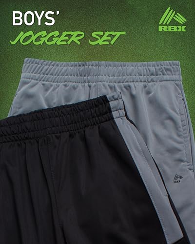 Image of RBX Boys' Sweatpants - Active Tricot Joggers Warm-Up Track Pants (2 Pack)