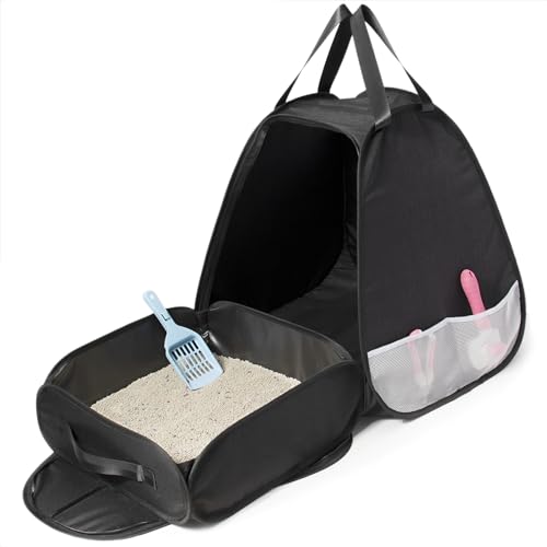 XingYunEr Caixa de areia portátil grande para gatos, atualizada, caixa de areia portátil para gatos