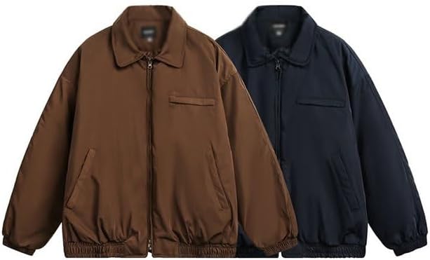 Retro Lapel Winter Cotton Padded Jacket for Both Men Women