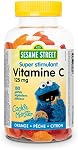 Sesame Street Super Boost Vitamin C Gummies for Kids by Webber Naturals, 180 Gummies, 125mg Vitamin C by Gummy, For Kids Aged 3 +