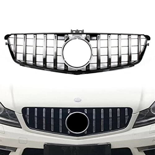 Gril argenté style GT pour Benz Classe C W204 kit calandre anti-gravillons