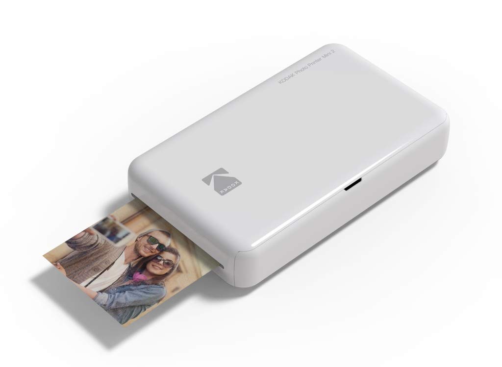 Kodak - Impresora fotográfica mini 2 HD, instantánea, inalámbrica y portátil, con tecnología de impresión patentada 4Pass, compatible con iOS y Android, blanco