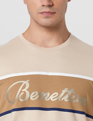 Image of United Colors of Benetton Men's Cotton Solid Regular Fit T-Shirt