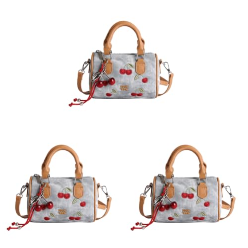 Sac à main cuir PU forme oreiller et son pendentif mignon amovible