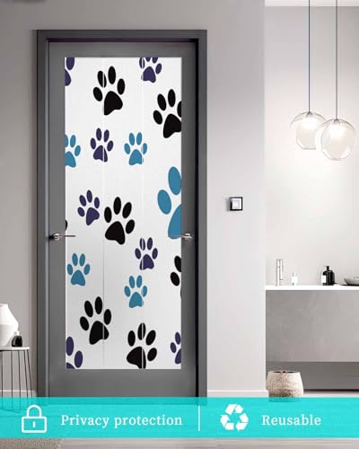 Película para ventana con privacidad y patas de perro miniatura 5