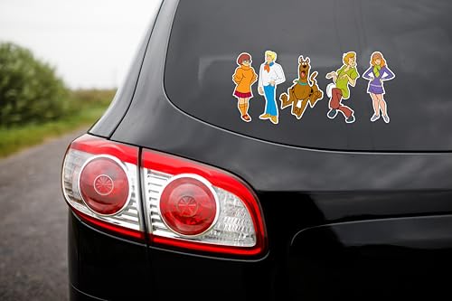 Image of Elektroplate Officially Licensed Scooby-Doo Mystery, Inc. Characters Dynamic Decals | Premium Auto-grade All Weather Vinyl Sticker for Car, Water Bottle, Laptop, Cooler, Phone | Made in USA | Set of 5
