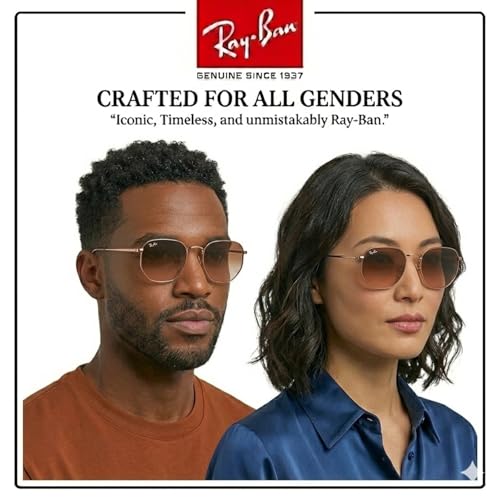 Image of Ray-Ban RB3548N HEXAGONAL FLAT LENSES Square-Round Shape Sunglasses for Men & Women with Official Eyewear Kit