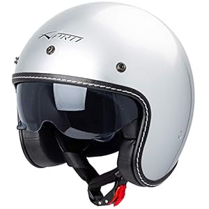 A-Pro 5051150037182 Silber Jethelm mit Sonnenblende