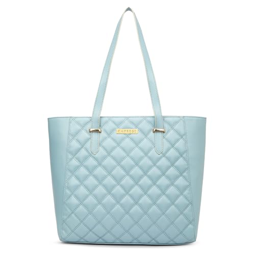 Image of Caprese Tilly Large Tote Bag for Women | Stylish Quilted, Durable, Multi-Compartment Design for Work, Travel, Shopping | Large Capacity, Comfortable Straps, Ideal for Tab & Essentials
