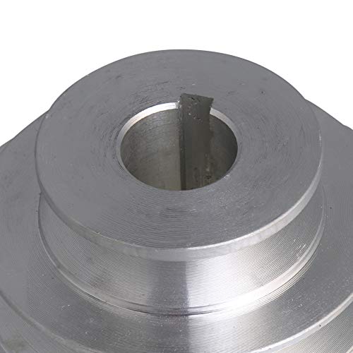 CNBTR Riemenscheibe, 22 mm Bohrung, 54 mm – 150 mm Außendurchmesser, 5 Schlitze, Typ A, V-förmig, 5 Stufen, Riemenscheibe, 12,7 mm Gurtbreite, silber
