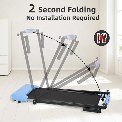 Caminadora plegable portátil con control remoto miniatura 4