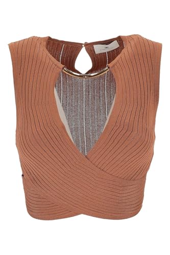 Brand:Elisabetta Franchi Elisabetta Franchi Top Cuoio TK76S61E2 CUOIO 46