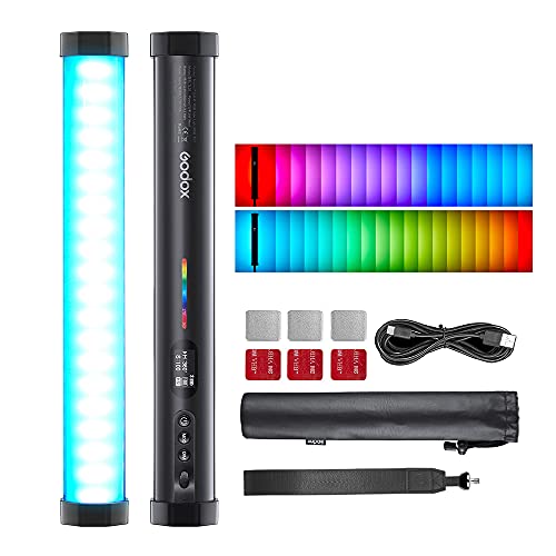 Godox TL30 Full-Color RGB Tube Light, CRI 97 TLCI 99 Accurate Color, RGB CCT HSI Mode, 2700k-6500K Adjustable, 13 Fx Light Effect, APP Control Support, Brightness Adjustable, Magnet Design by GODOX - Used condition - US$51.83