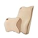 Xtrdye Poduszka podpierająca talię i zagłówek poduszka pod szyję, wsparcie dla samochodu, krzesła biurowego, ergonomicznie łagodzą ból pleców, (beżowy)