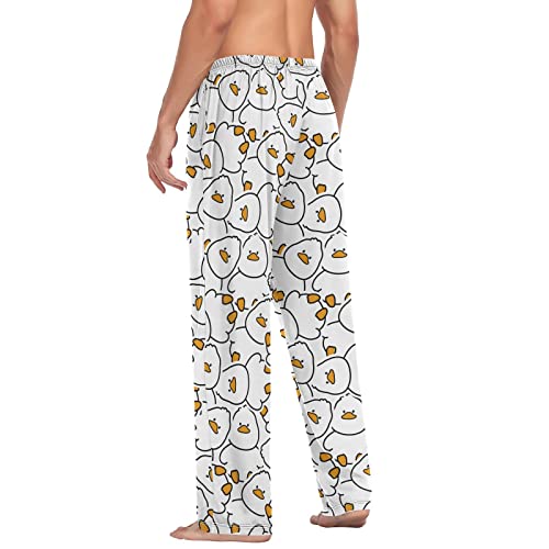 Junzan Funny Funny Duck White Pajama Pants For Men Pj Pants Mens Pajama Bottoms Xxl #TOP5