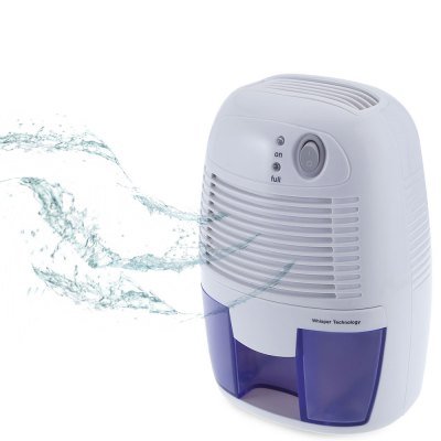 HASTHIP XROW-600A Mini Air Dehumidifier in operation, showing water vapor being removed.