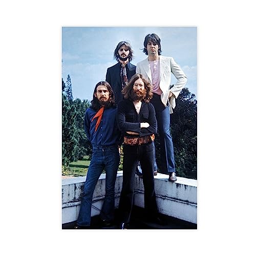 RIKCAT Poster sur toile The Beatles 5 – Décoration murale pour salon et chambre à coucher – Sans cadre – 30 x 45 cm - Les Beatles, Paul McCartney, John Lennon, RIngo Starr, George Harrison RIKCAT Poster sur toile The Beatles 5 - Décoration murale pour salon et chambre à coucher - Sans cadre - 30 x 45 cm
