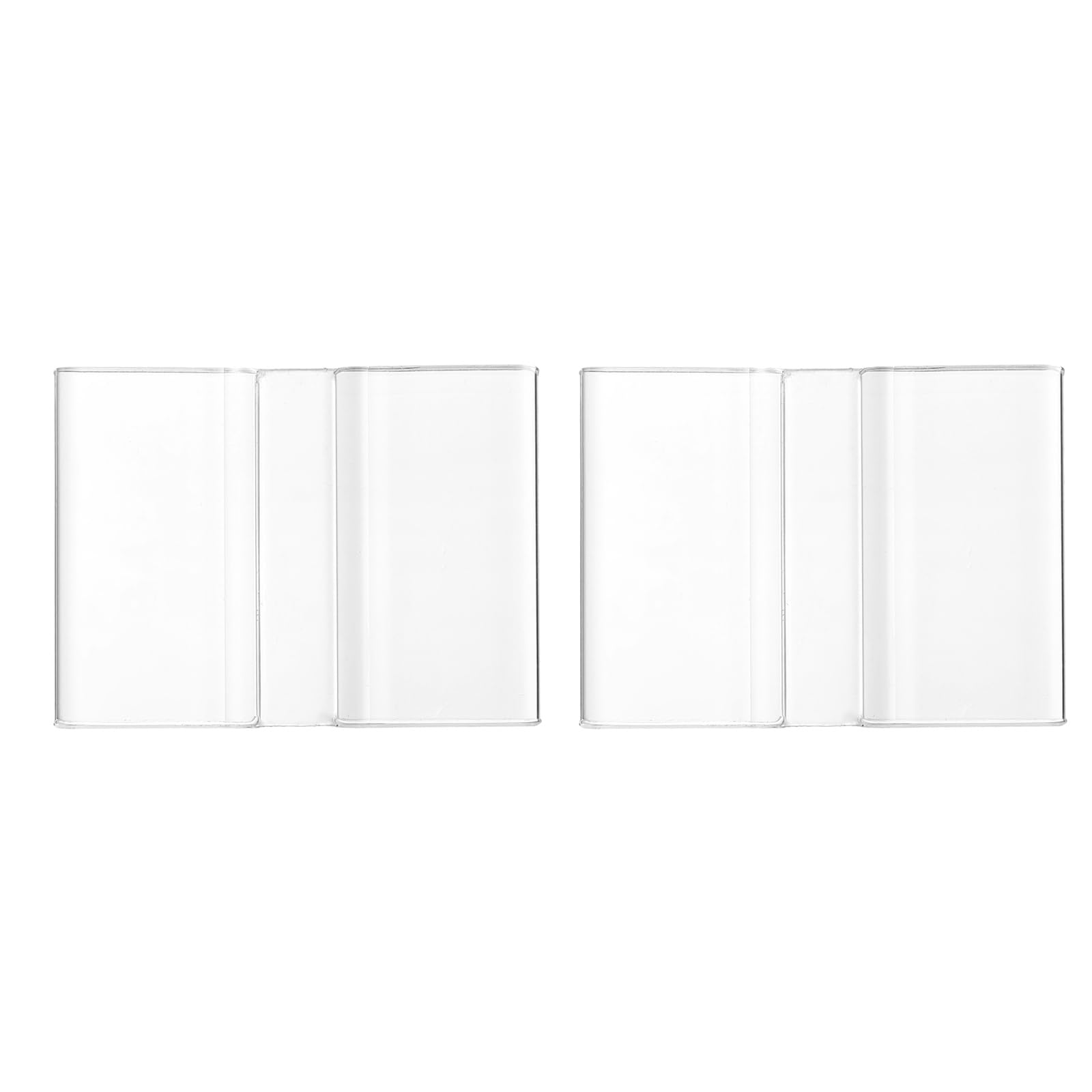 sourcing map 2Pcs Acrylic Flexible Hinges, 30x39mm Invisible Living Hinge, 360° Transparent Continuous Piano Low Profile Flex Hinge for DIY Furniture, Display Stand, Cabinets