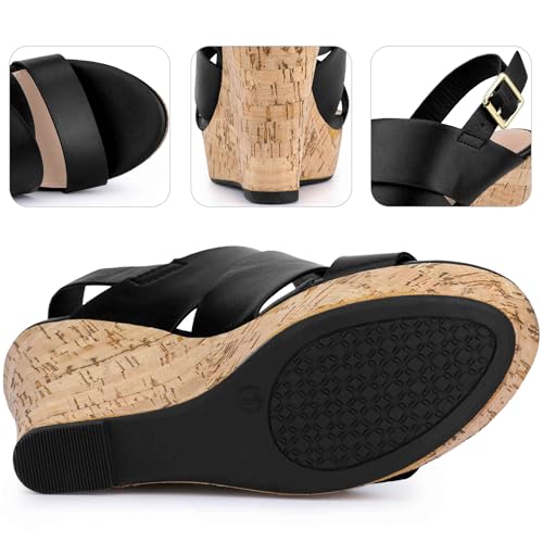Perphy Open Toe Platform Wedge Sandals for Women4