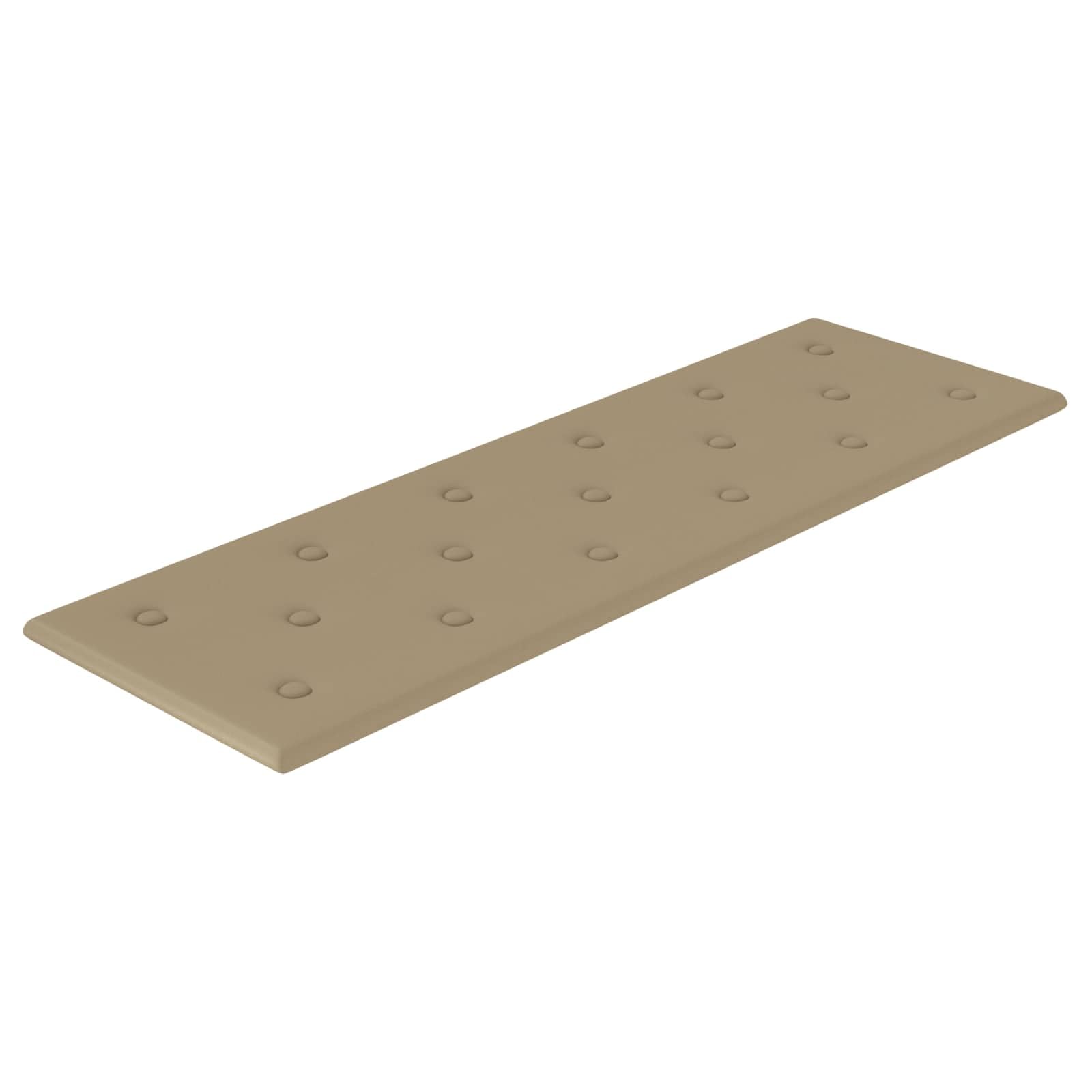 Juego de 12 cabezales de pared de piel sintética capuchino, 90 x 30 cm por panel, revestimiento de pared para dormitorio moderno, tapicería de pared para el cabecero de la pared