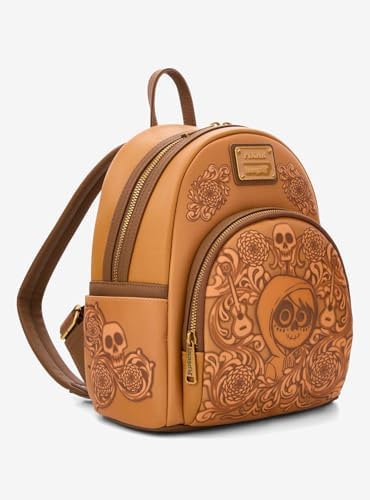 Loungefly Disney Pixar Coco Floral Miguel Tonal Mini Backpack - BoxLunch Exclusive NONE image 4
