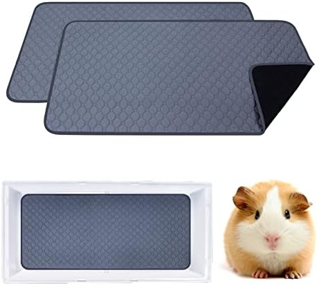 Waterproof Guinea Pig Blankets Washable Fleece Bedding Small Animals Absorbent Cage Liners Reusable Pee Mat Pad Cover for Hamster Ferret 4 Pieces (Small Star, 61 x 40 cm