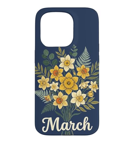 March Birth Flower Daffodil Floral Birthday �X�}�z�P�[�X iPhone 15 Pro �p