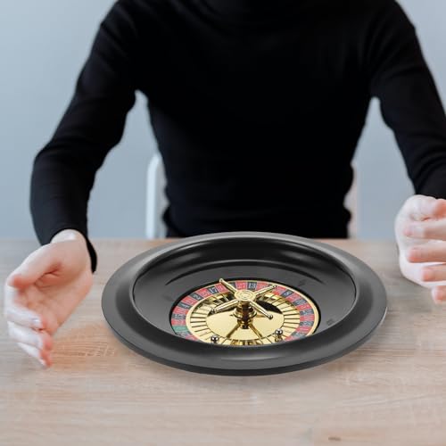 Cabilock 2st Russisches Roulette Europäisches Party- Roulette-tische Rad Glücksspiel- Rouletterad Aus Holz Pokerrad Rotieren Plastik Haushalt Pokertisch